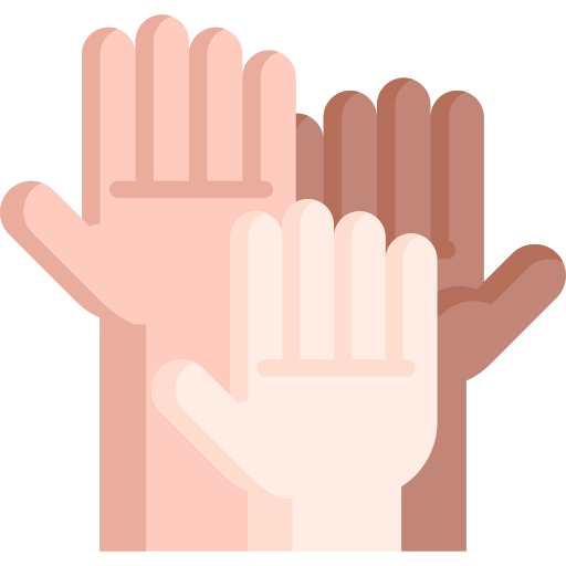 ícone mãos para cima